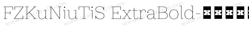 FZKuNiuTiS ExtraBold字体转换